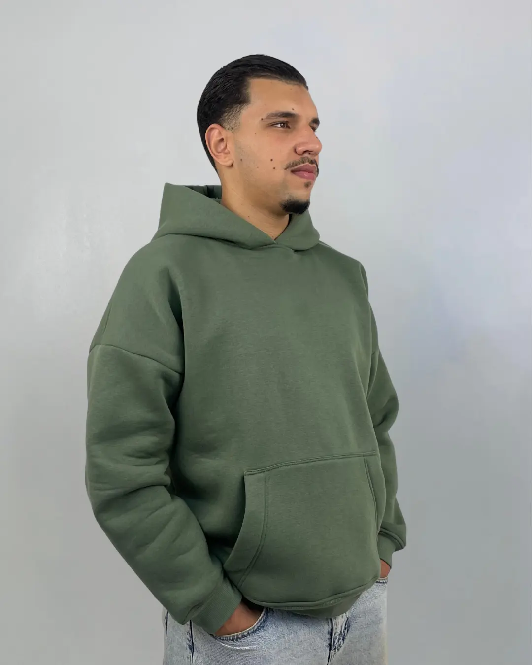 Hoodie Oversize Basic – Vert