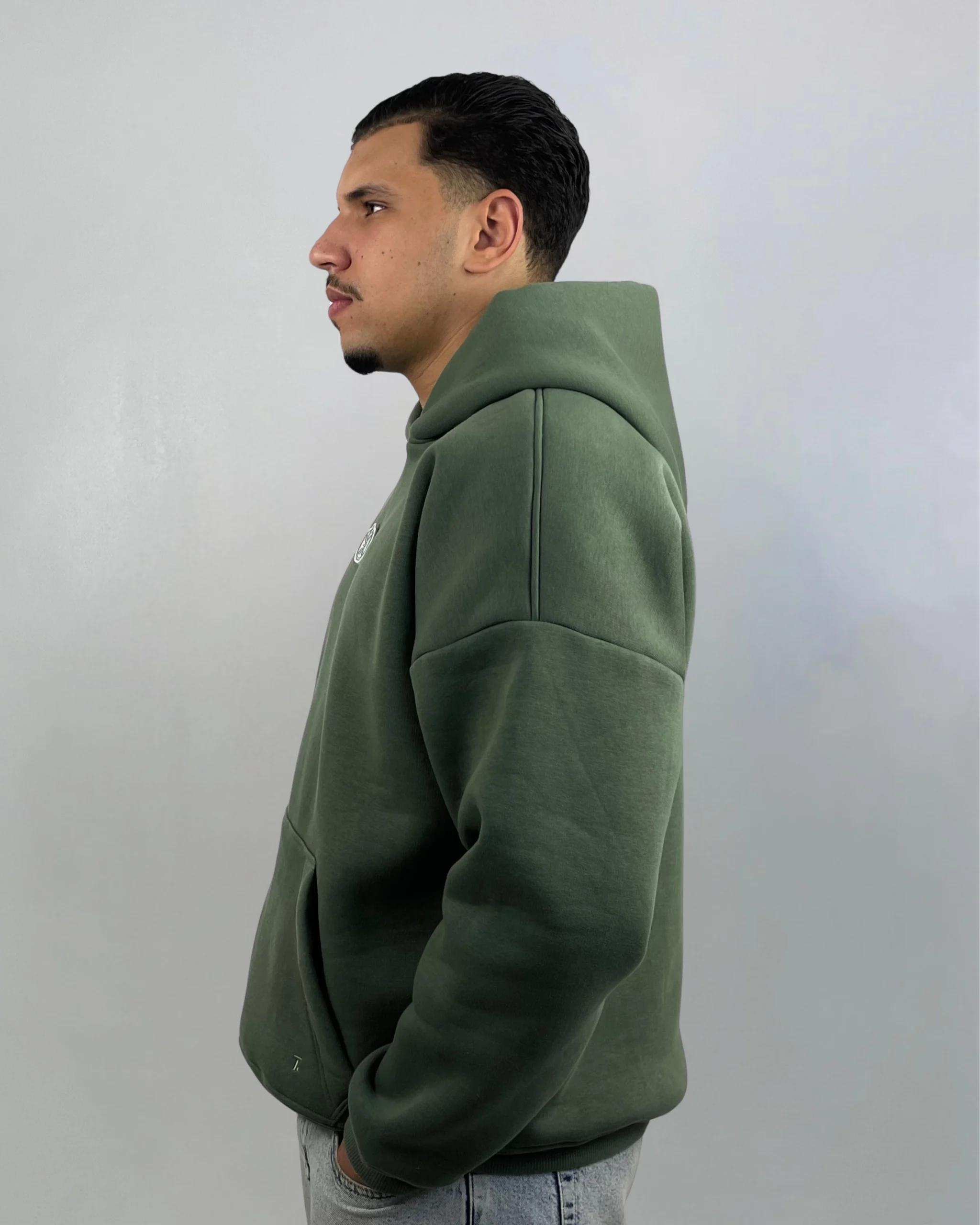 Hoodie Oversize Trico – Patch Amazigh Yaz ⵣ (Vert) – Image 2