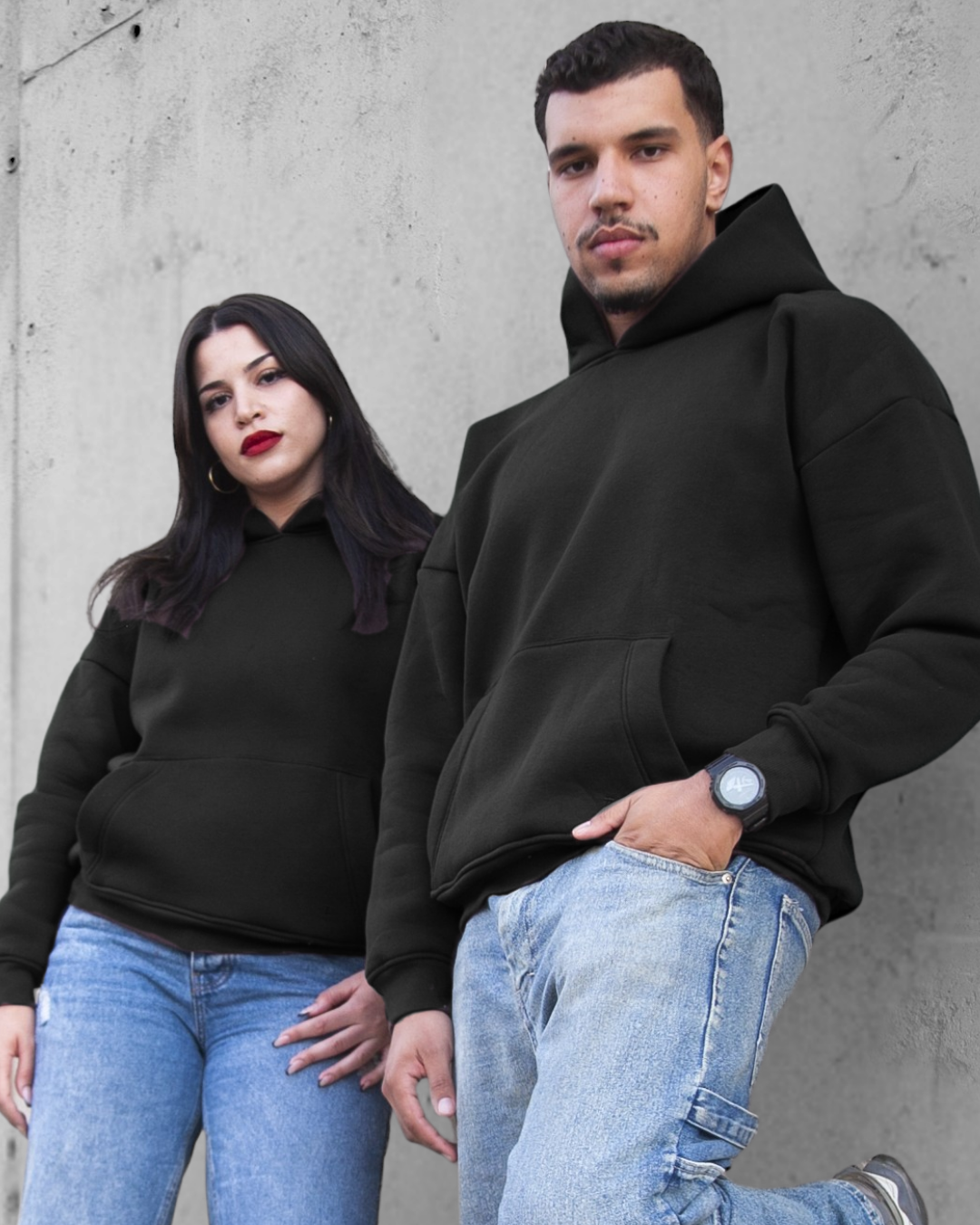 Hoodie Oversize Noir - Unisex