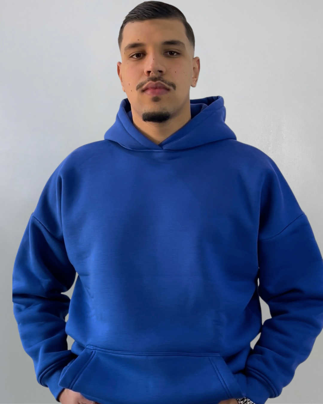 Hoodie Oversize Basic – Bleu roi